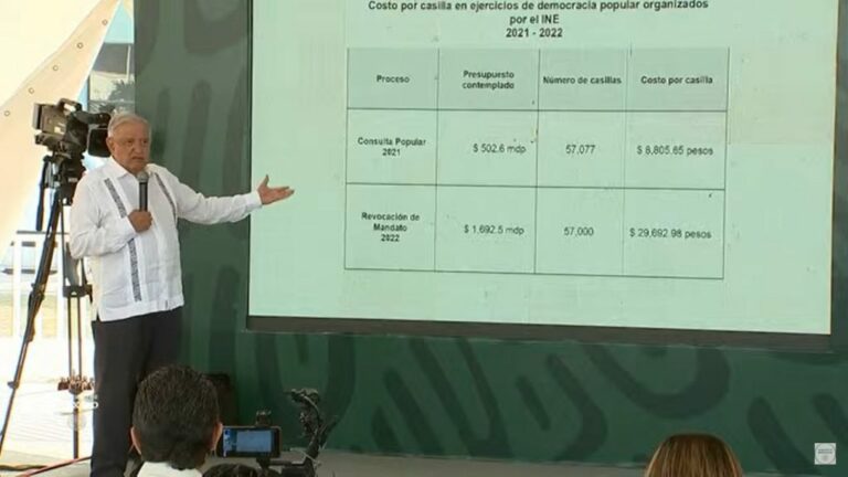 Pide AMLO que INE busque apoyo para aumentar casillas de revocación