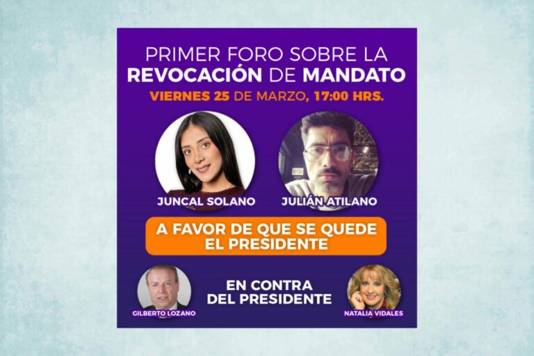 Periodista y abogada Juncal Solano debatirá a Gilberto Lozano sobre la revocación de mandato