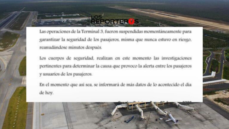 Falso que hubo balacera en aeropuerto de Cancún