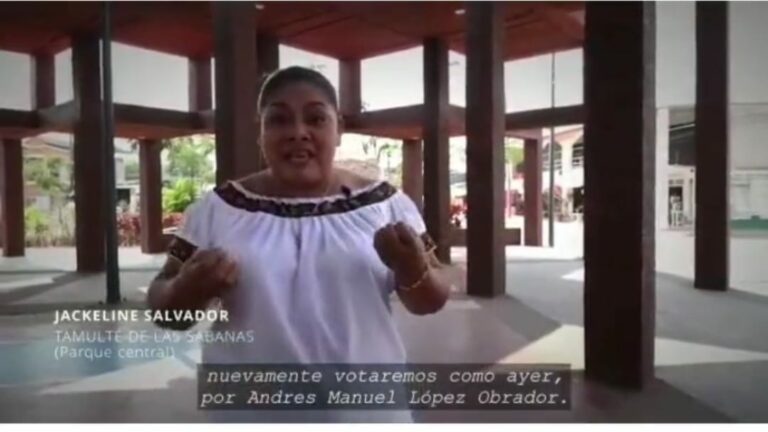 Miembros de la comunidad chontal de Tamulté de las Sabanas aseguran que volverán a votar por AMLO en la consulta de revocación