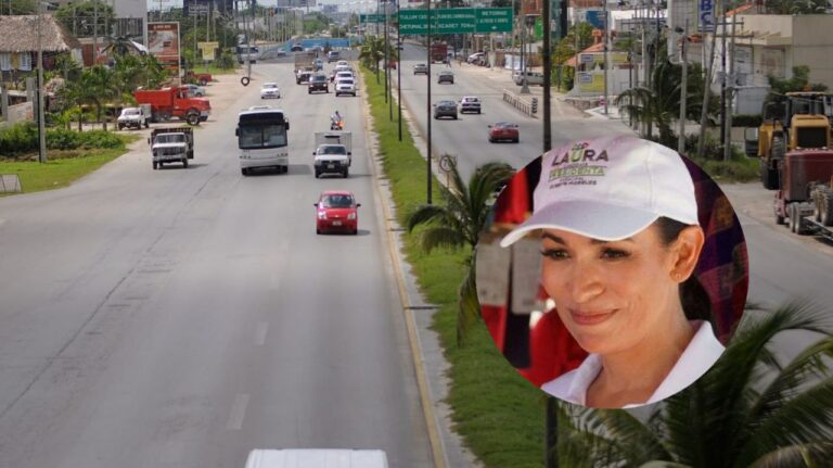 AMLO desmiente que candidata del PAN-PRD vaya a rehabilitar avenida Colosio; la obra es federal