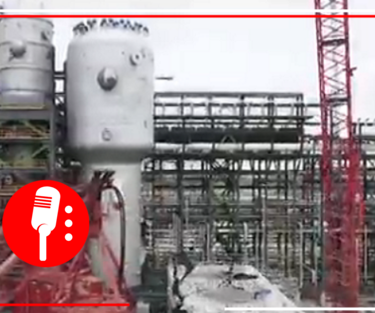 Instalan torre de barrenado en refinería Dos Bocas