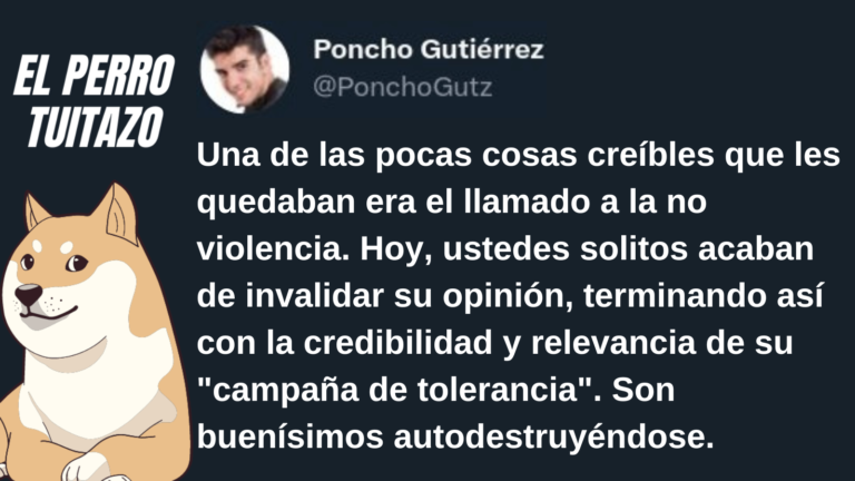 El perro tuitazo:  oposición buena para autodestruirse