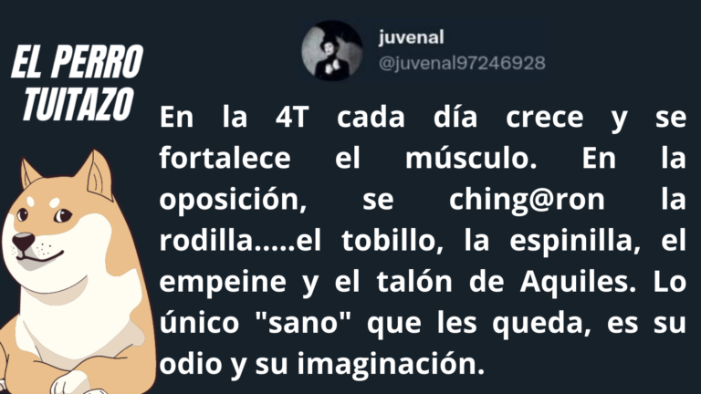 El Perro tuitazo: mientras Morena crece, a la oposición solo le queda el odio