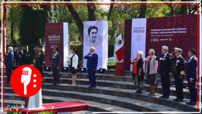 Encabeza AMLO homenaje póstumo de Arnoldo Martínez Verdugo, celebra la democracia que logró en el país a través de la izquierda