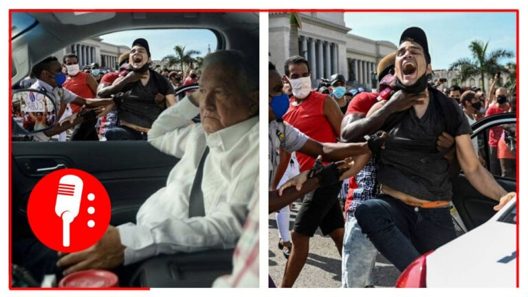 Falso: AMLO no presenció violenta protesta durante su viaje a Cuba