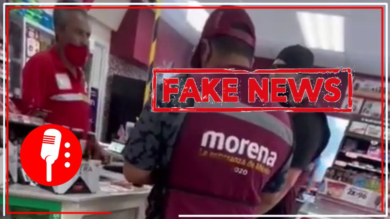 Vídeo de presuntos morenistas “robando” en tienda de conveniencia, se trata en realidad de un montaje