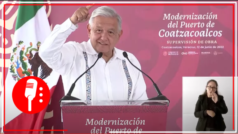 El presidente Andrés Manuel López Obrador, anuncia la modernización del Puerto de Coatzacoalcos