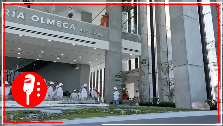 La Secretaria de Energía presenta último video sobre avances de construcción de la Refinería Olmeca, en Dos Bocas, Tabasco, previo a su inauguración