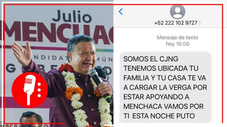 Presuntos miembros del CJNG amenazan a simpatizantes de Julio Menchaca