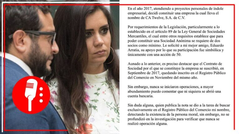 Carolyn Adams señala que la empresa que creó con Eduardo Arratia, ex contratista de Pemex, nunca inició operaciones