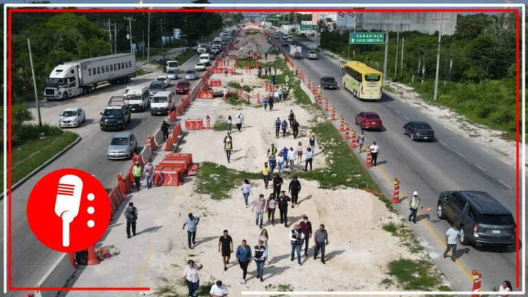 Este lunes comenzó la rehabilitación de la carretera federal 307 que va de Cancún a Tulum, Quintana Roo