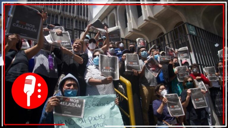 Periodistas y ciudadanos rechazan detención a José Rubén Zamora; muestran su apoyo con la consigna “No nos callarán”