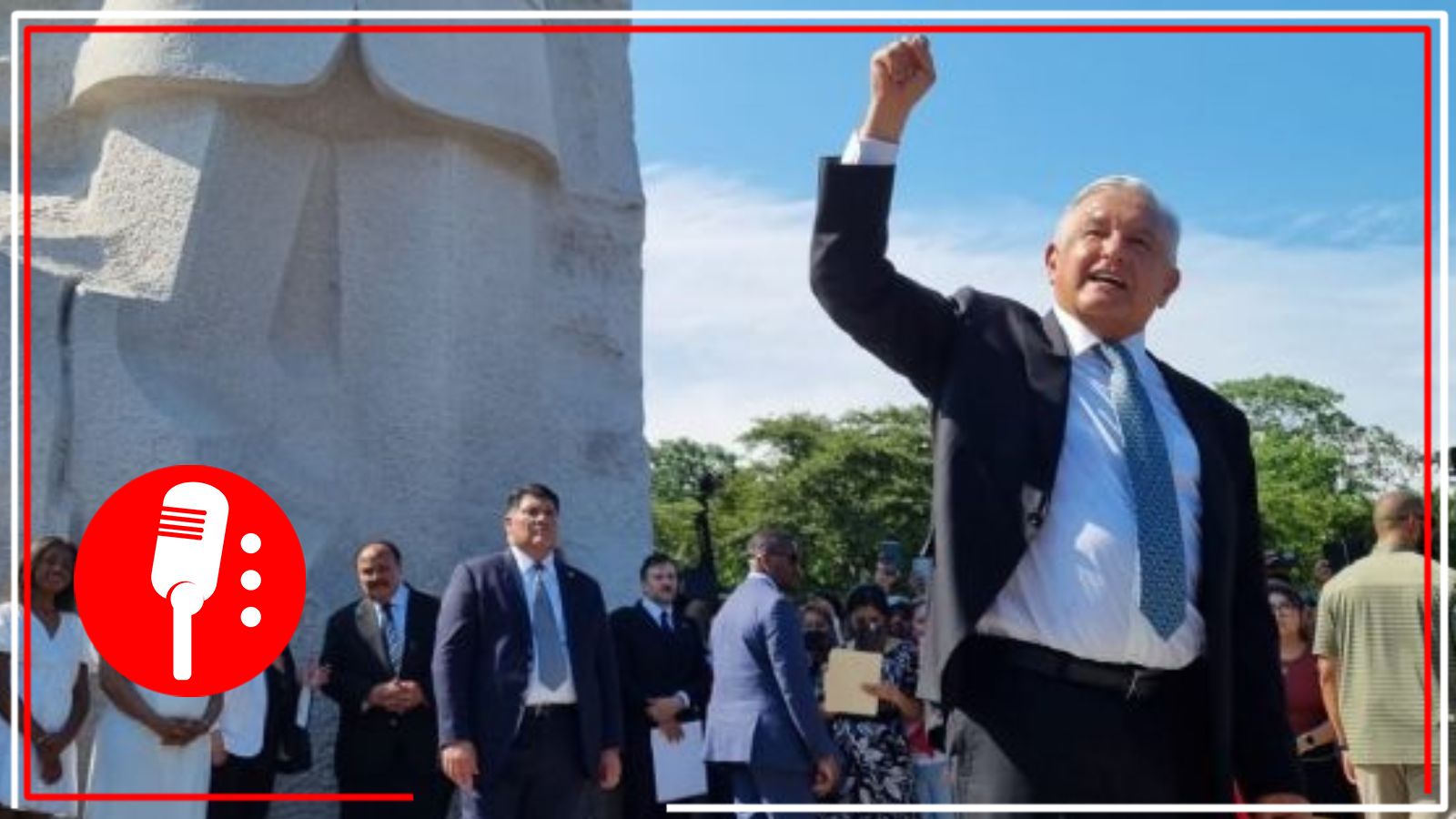 Homenajea AMLO a Martin Luther King y Franklin Roosevelt en medio de muestras de apoyo en EE.UU (VIDEO)