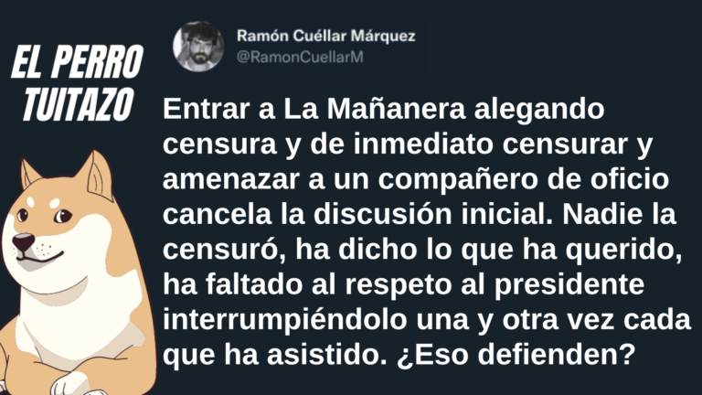 El Perro Tuitazo: comunicadores que agreden y amenazan, eso defiende la derecha