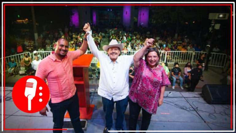 Armando Guadiana, Senador de Morena que aspira a la gubernatura de Coahuila, presenta informe acompañado de la panista Xóchitl Gálvez