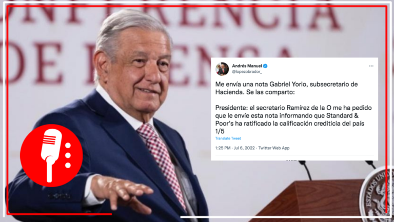Presume Andrés Manuel López Obrador que Standard &#038; Poor’s cambio de negativa a estable de la perspectiva crediticia