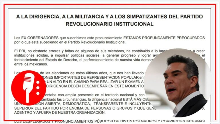 Ex gobernadores del PRI se suman a petición de antiguos dirigentes del tricolor y exigen la salida de “Alito” Moreno
