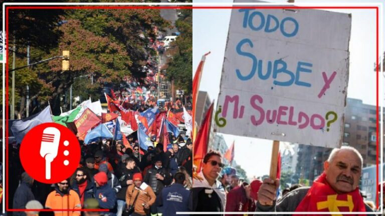 Sindicatos de Uruguay realizan paro y mega marcha en contra de las políticas neoliberales del gobierno