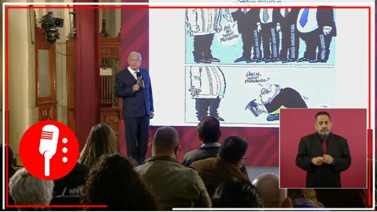 &#8220;El gobierno no es de empresarios, es del pueblo&#8221;: Aclara AMLO a caricaturista de ultra derecha ligado a Felipe Caldeŕon