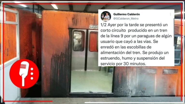 Director del Metro de la CDMX aclara que incidente en la Línea 9 se debió a que un paraguas cayó a las vías