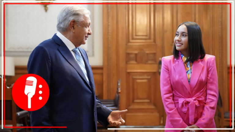Andrés Manuel López Obrador recibe a Katya Echazarreta en Palacio Nacional; “Orgullo de México”, expresó el presidente