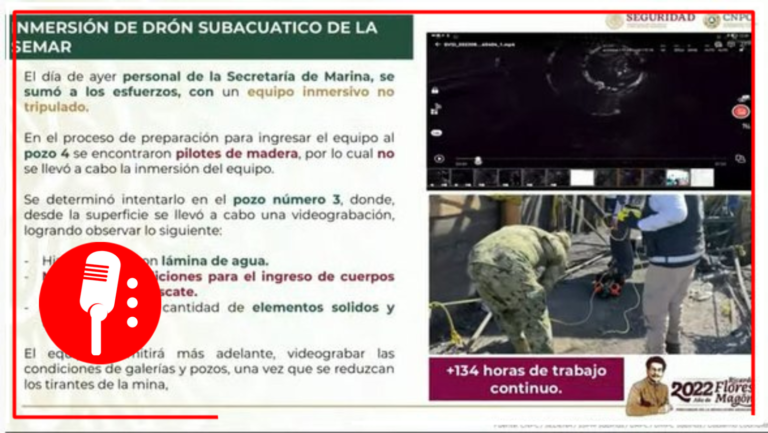 Laura Velázquez, coordinadora nacional de Protección Civil, informó que aún no hay condiciones para ingresar por mineros en Sabinas