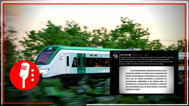 El Tren Maya va: niegan suspensión definitiva que había contra el Tramo 5 Sur, por lo que continuará la construcción del megaproyecto de la 4T en el sureste mexicano