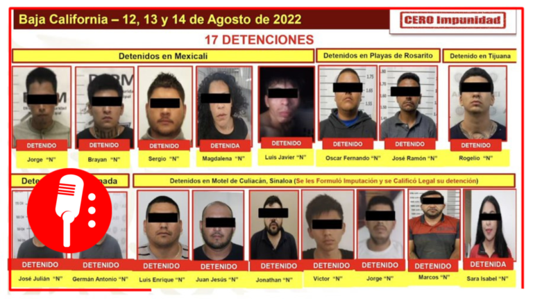 Cero Impunidad: Ricardo Mejia informó que ya son 42 detenidos por la violencia registrada la semana  pasada en Jalisco, Guanajuato, Chihuahua y Baja California