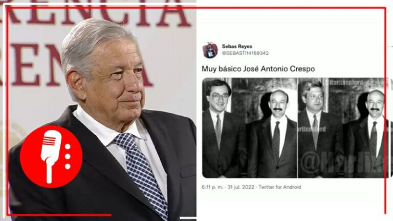 AMLO exhibe como el analista conservador, Antonio Crespo, usó una foto alterada para relacionarlo con Carlos Salinas de Gortari