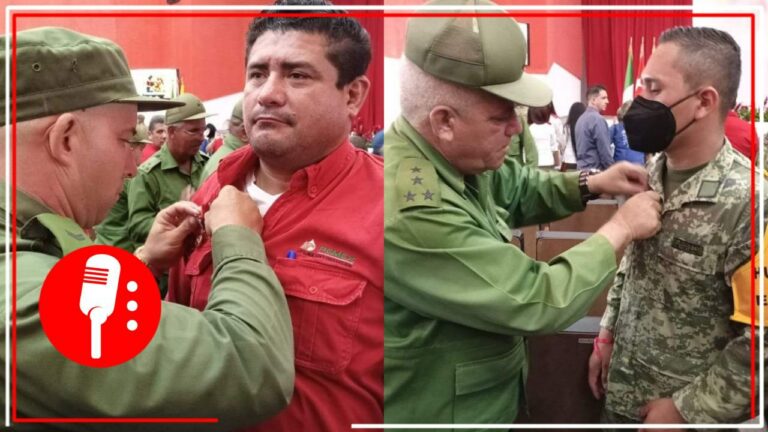 Elementos de la Sedena y de Pemex, que ayudaron a controlar incendio en Cuba, son condecorados con la Medalla de la Amistad y la Orden de la Solidaridad