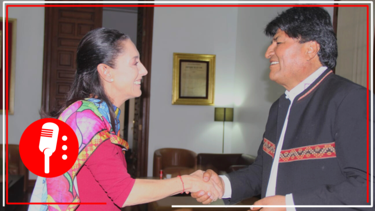 Claudia Sheinbaum recibe a Evo Morales
