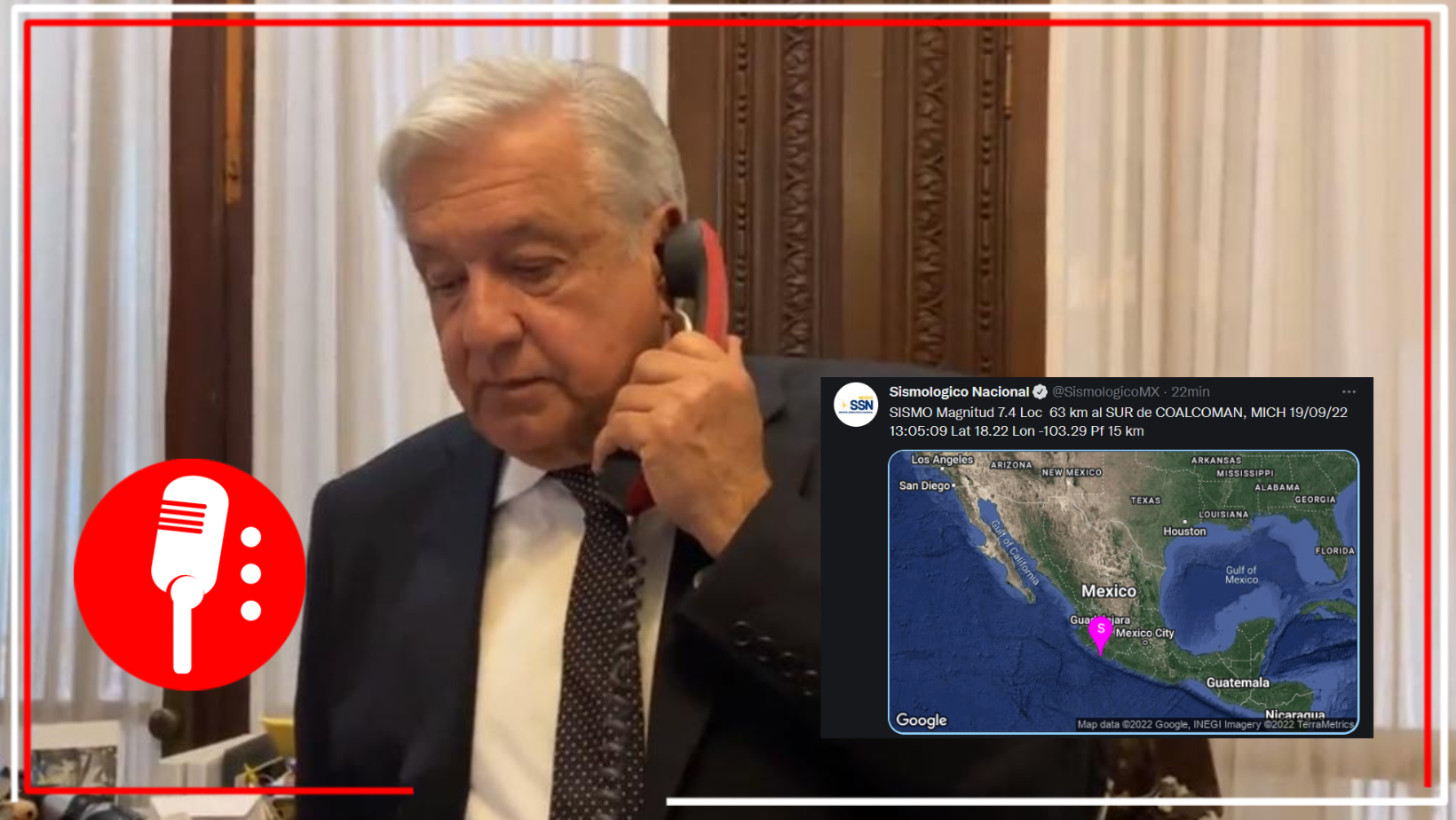 López Obrador habla con Ramírez Bedolla, Shienbaum y Vizcaíno; reportan sin daños graves