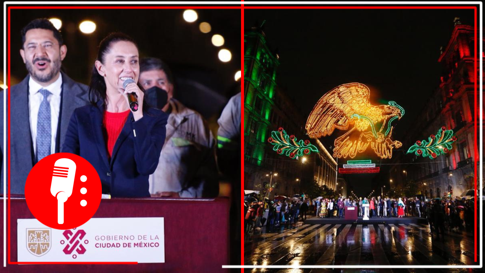Claudia Sheinbaum el encendido del alumbrado público con motivo de Fiestas Patrias en la CDMX