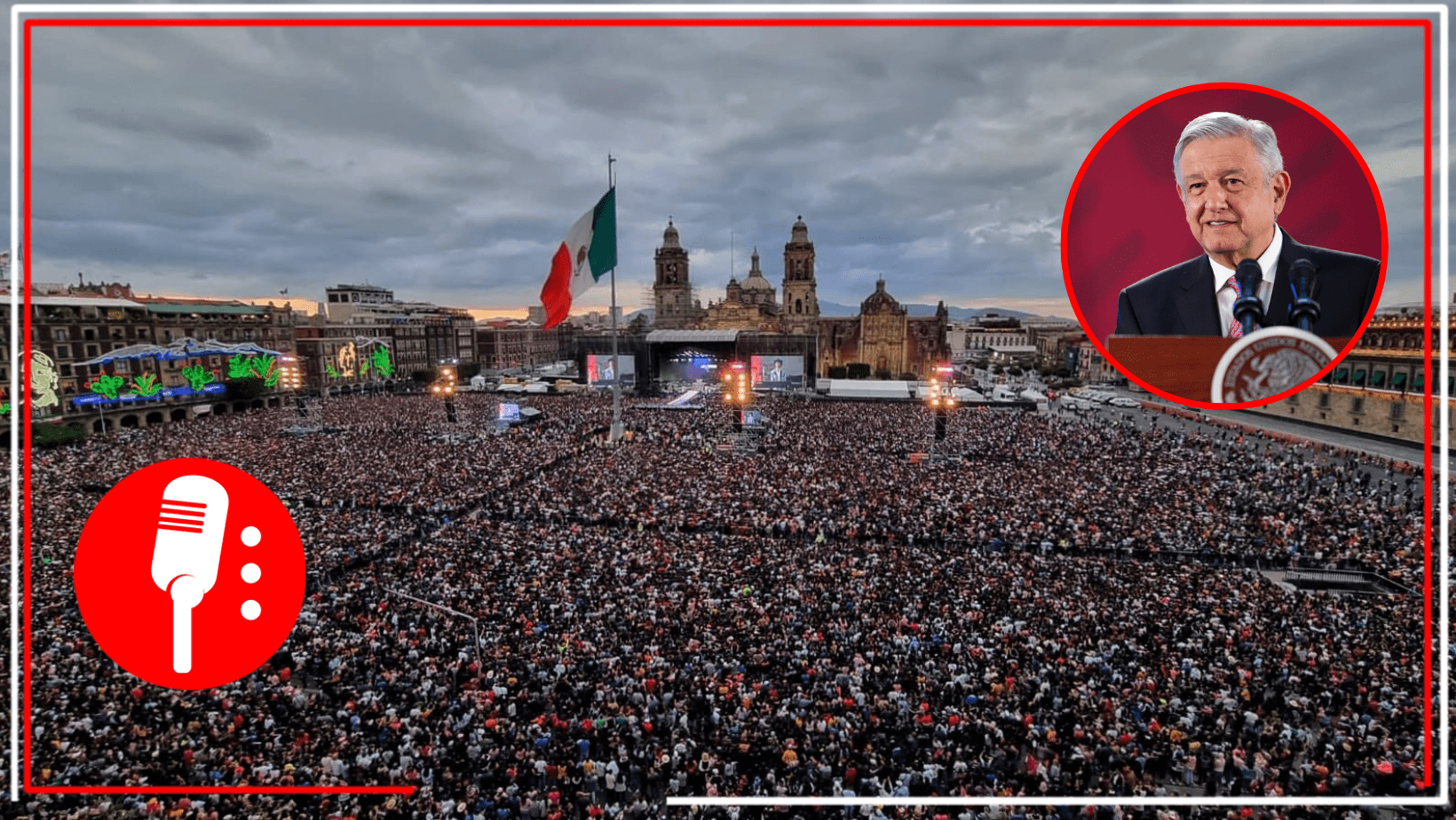 López Obrador celebra concierto de Grupo firme en el Zócalo de la Ciudad de México