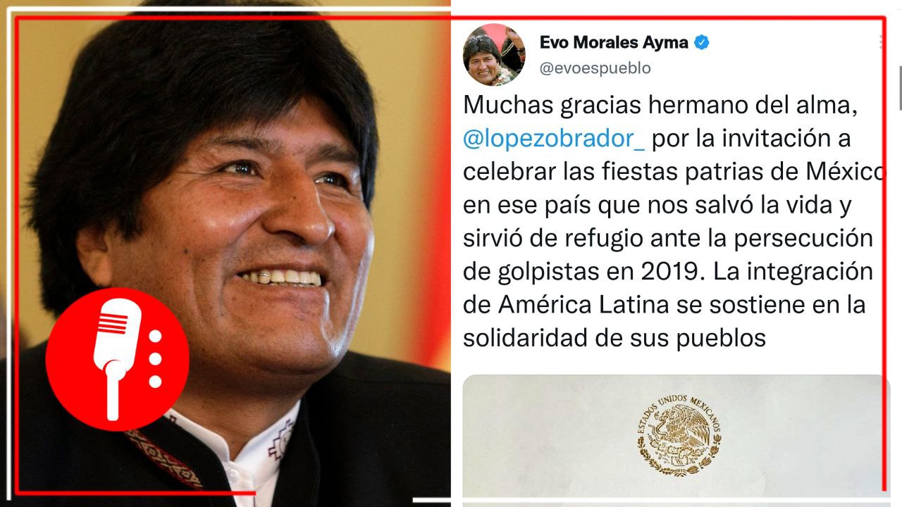 Muchas gracias hermano del alma, López Obrado por la invitación a celebrar las fiestas patrias de México en ese país que nos salvó la vida: Evo Morales