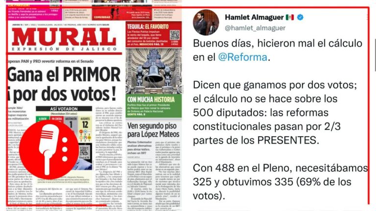 Diputado Hamlet Almaguer desmiente tendenciosa primera plana del Reforma y expone que en el diario derechista no saben ni contar