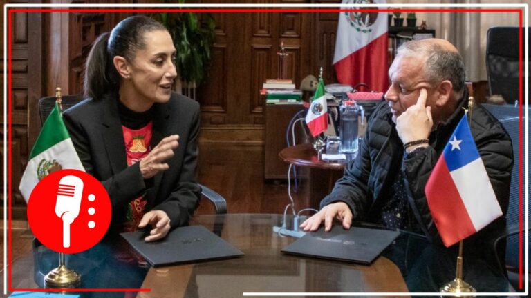 Claudia Sheinbaum se reúne con Rodrigo Mundaca, gobernador de la región chilena de Valparaíso