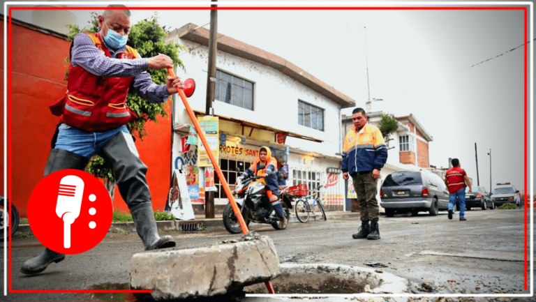 Continúan trabajos de limpieza tras fuertes lluvias en alcaldía Tláhuac