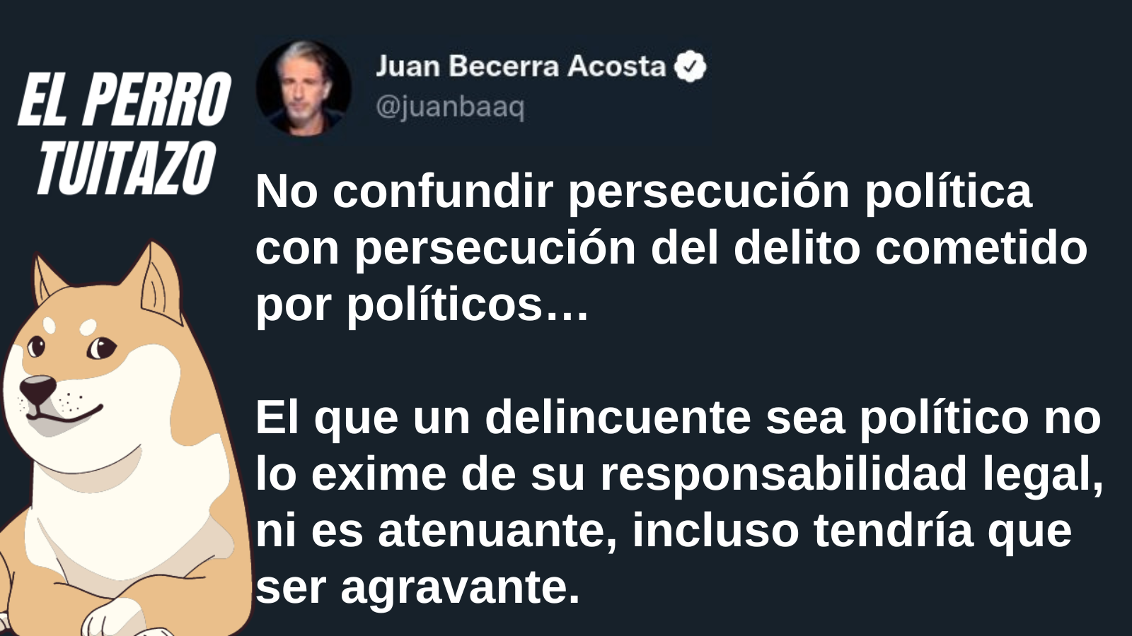 El Perro Tuitazo: Cabeza de Vaca no es ningún perseguido político