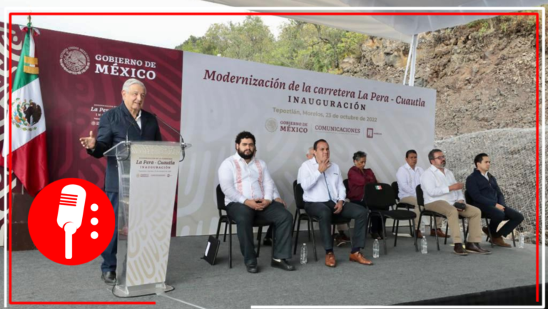 López Obrador entre la remodelación de la carretera La Perla &#8211; Cuautla