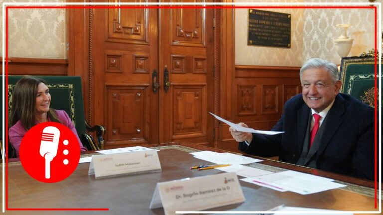 AMLO recibe en Palacio Nacional a Judith McKenna, presidenta y directora ejecutiva de Walmart Internacional