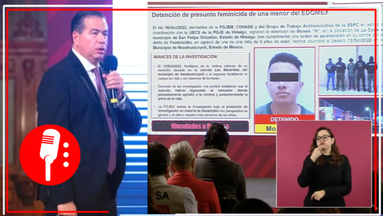 Cero Impunidad: Ricardo Mejía informó sobre la detención de a Moises “N”, presunto feminicida de una menor en Nezahualcóyotl