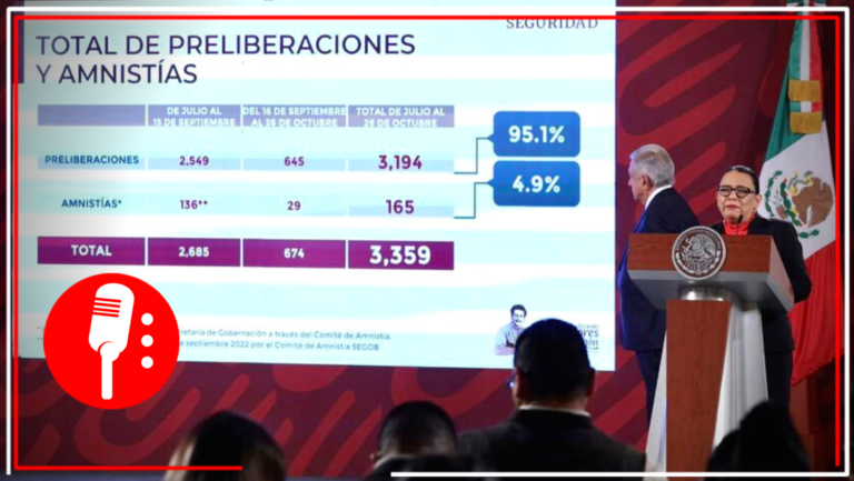 Rosa Icela destaca 3 mil 359 excarcelados desde julio