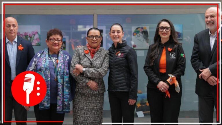 Inaugura Claudia Sheinbaum exposición Trazos de Libertas en la estación Chabacano
