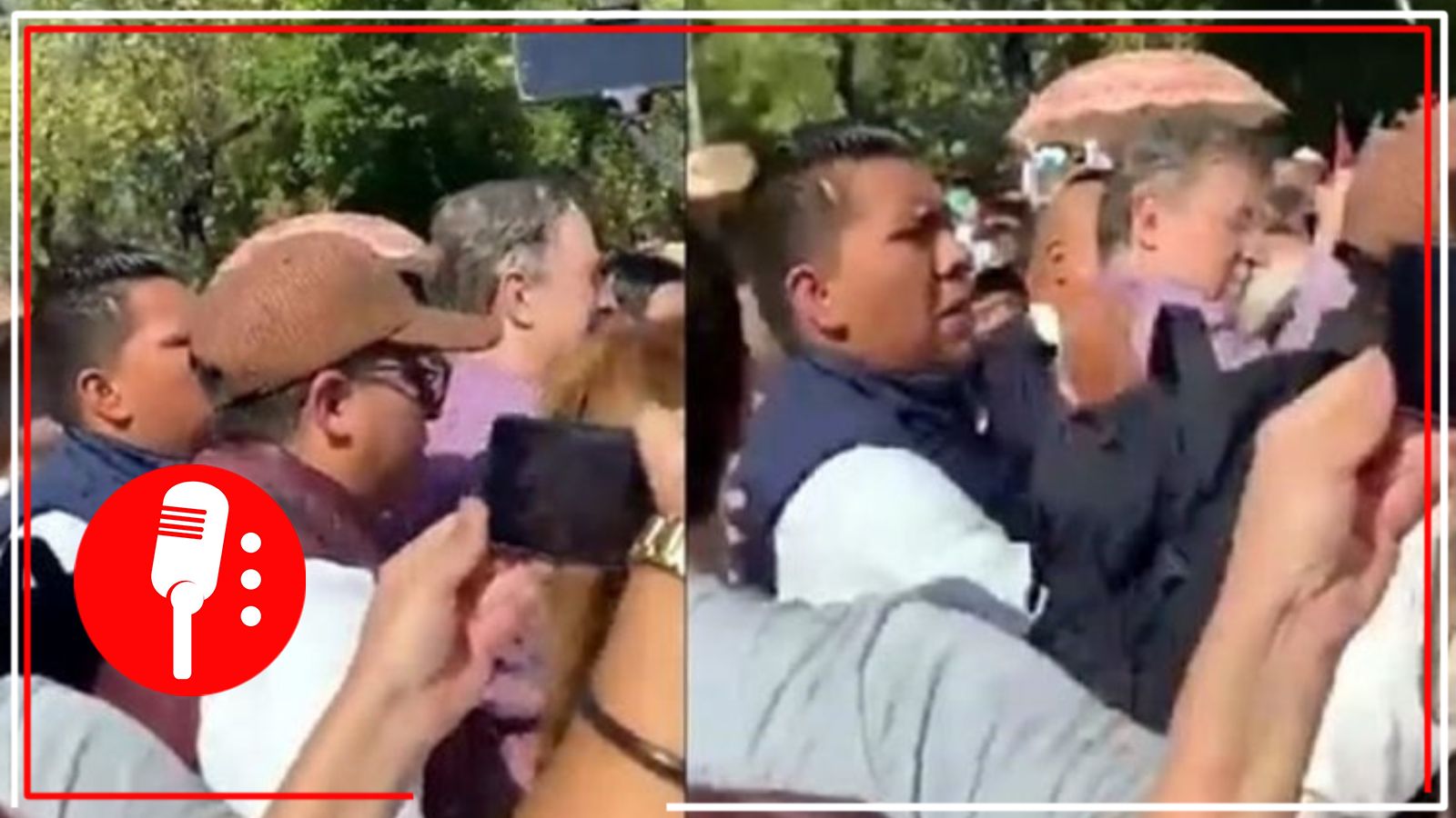 Desmienten que Ebrard haya recibido un escupitajo durante la marcha de AMLO