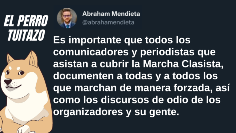 EL Perro tuitazo: hay que documentar el clasismo de la marcha pro INE