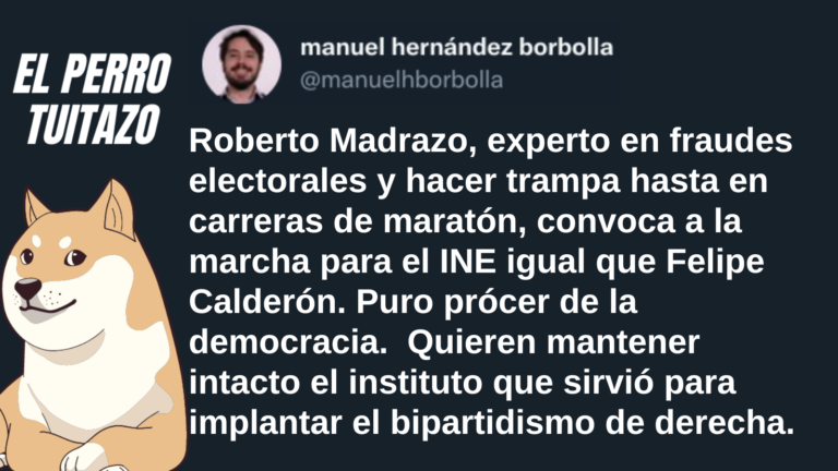 El Perro Tuitazo: puro &#8220;prócer&#8221; de la democracia pide defender al INE