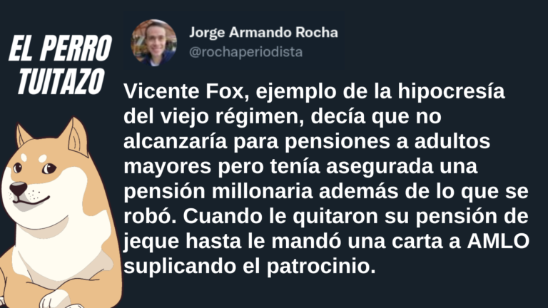 El Perro Tuitazo: Fox es el ejemplo de la hipocresía del viejo régimen