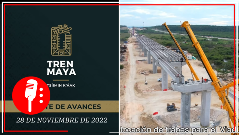 El Fonatur presentó el reporte de avances al 28 de noviembre del Tren Maya